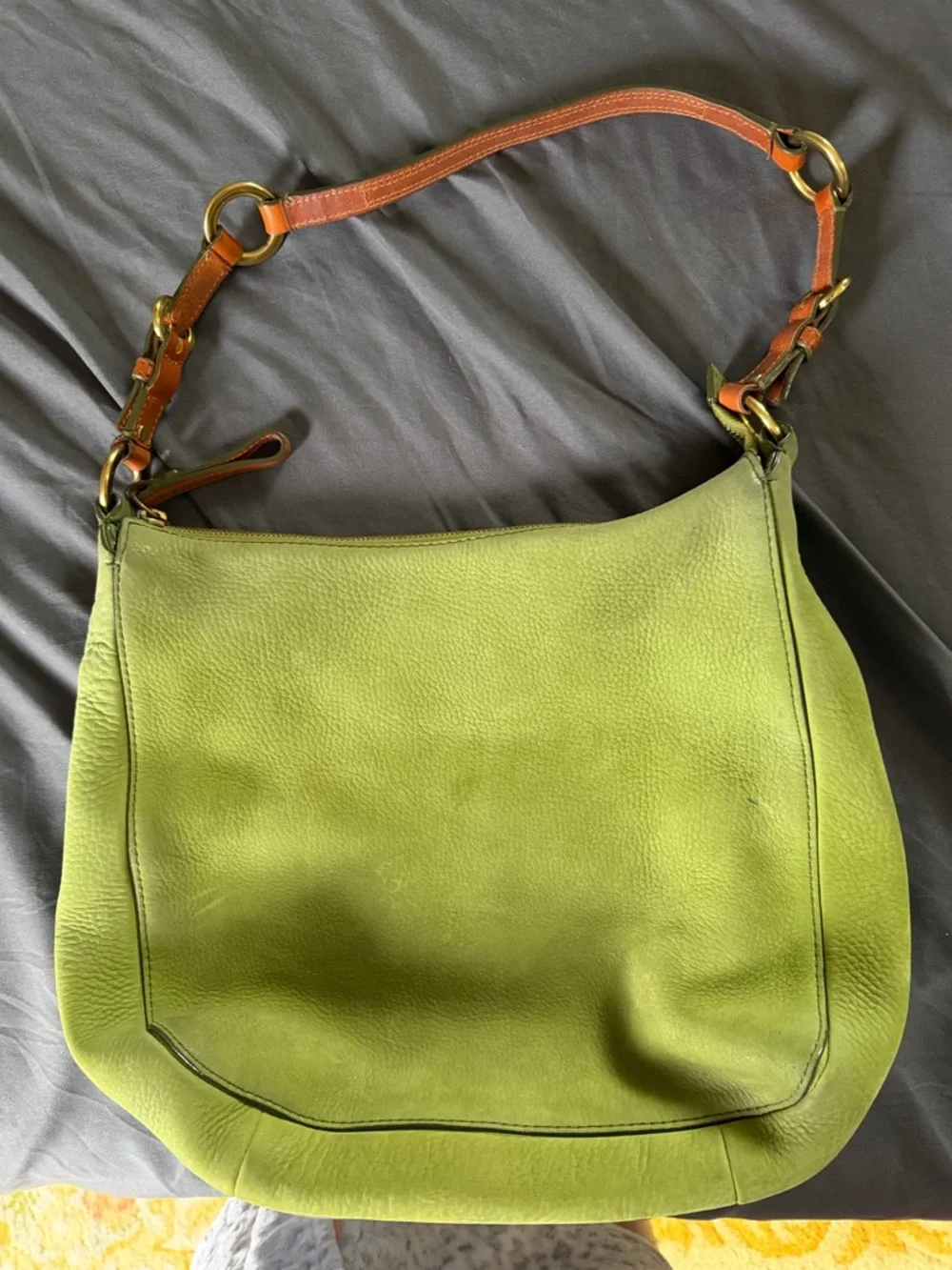 Coach Y2K Vintage Lime Green Nubuck Hobo Shoulder Bag - Picture 3 of 8